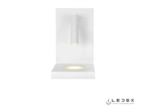 Бра с выключателем LED iCharge 1831A WH iLedex белый на 1 лампа, основание белое в стиле хай-тек современный с полкой с беспроводной зарядкой для чтения фото 2