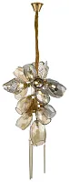 Люстра подвесная Placida WE243.15.503 Wertmark янтарная на 15 ламп, основание бронзовое в стиле арт-деко современный 