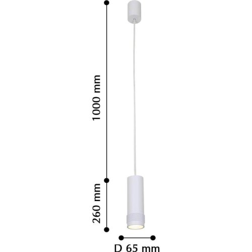 Светильник подвесной Kinescope 2453-1P Favourite белый 1 лампа, основание белое в стиле современный трубочки фото 2