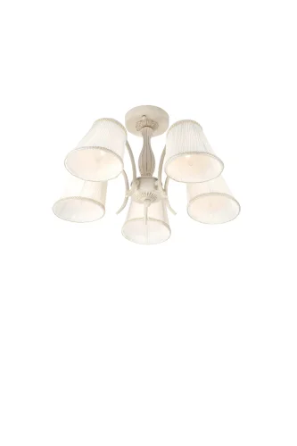 Люстра потолочная FIRMO 145.5 Ivory Lucia Tucci белая на 5 ламп, основание белое в стиле классический 