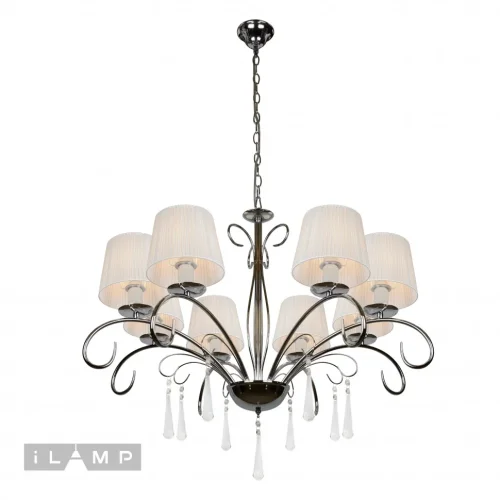 Люстра подвесная Perfection RM7006/8CR iLamp белая на 8 ламп, основание хром в стиле современный американский  фото 3
