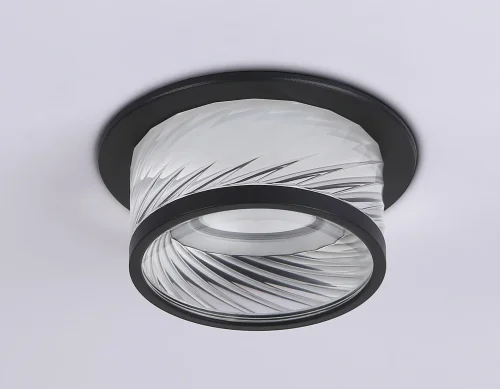 Светильник точечный TN1252 Ambrella light прозрачный 1 лампа, основание чёрное в стиле хай-тек современный  фото 5