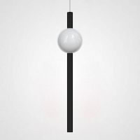 Светильник подвесной broom ORION GLOBE LIGHT Black D L600 189784-22 ImperiumLoft белый 1 лампа, основание чёрное в стиле современный 