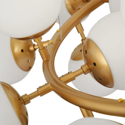 Люстра подвесная Bolla A1664SP-25GO Arte Lamp белая на 25 ламп, основание золотое в стиле современный шар фото 3