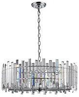 Люстра подвесная Feeriya 2114/09/12P Stilfort прозрачная на 12 ламп, основание хром в стиле классика 