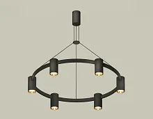 Светильник подвесной XB9022152 Ambrella light золотой чёрный 6 ламп, основание чёрное в стиле хай-тек современный 