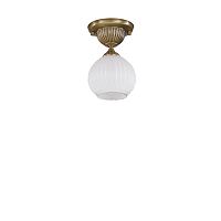 Светильник потолочный PL 9250/1 Reccagni Angelo белый 1 лампа, основание античное бронза в стиле классика 