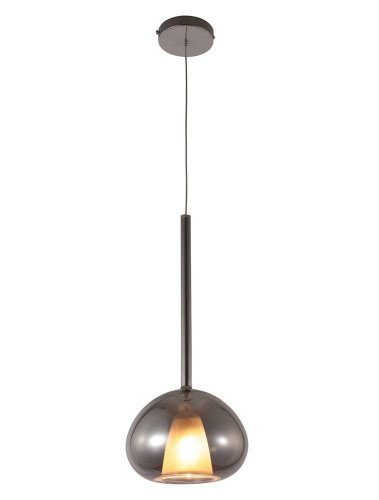 Светильник подвесной JET SP1 SMOKE Crystal Lux прозрачный серый 1 лампа, основание хром в стиле модерн выдувное фото 2
