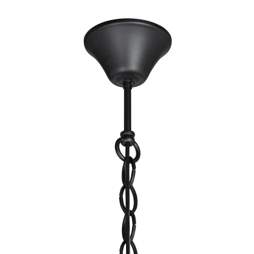 Люстра подвесная V3755-1/7 Vitaluce прозрачная на 7 ламп, основание чёрное в стиле современный  фото 4