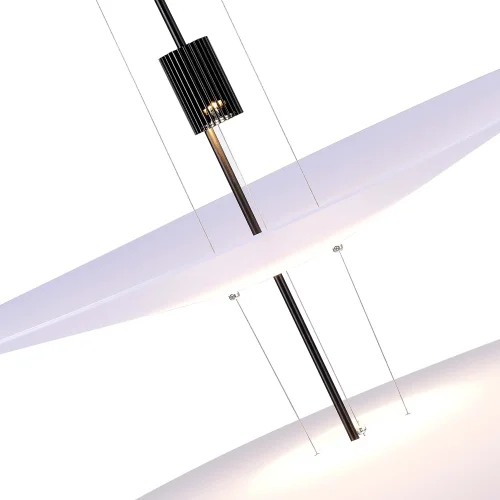 Светильник подвесной LED Isola SL6101.403.01 ST-Luce белый 1 лампа, основание чёрное в стиле арт-деко минимализм современный  фото 2