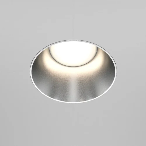 Светильник точечный Share DL051-01-GU10-RD-WS Maytoni матовый серебро 1 лампа, основание матовое серебро в стиле современный для затирки фото 4