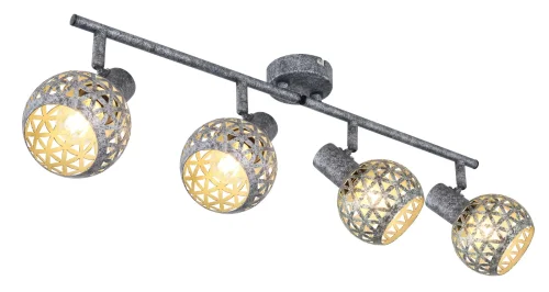 Спот с 4 лампами Lela 54056-4 Globo серый E14 в стиле лофт современный 