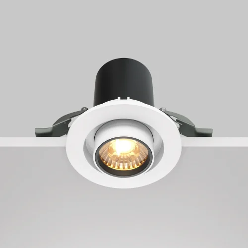 Светильник точечный LED Hidden DL045-01-10W3K-W Maytoni белый 1 лампа, основание белое в стиле хай-тек современный  фото 5