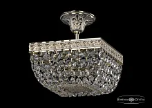 Светильник потолочный 19112/20IV GW Bohemia Ivele Crystal прозрачный 2 лампы, основание золотое в стиле классический sp