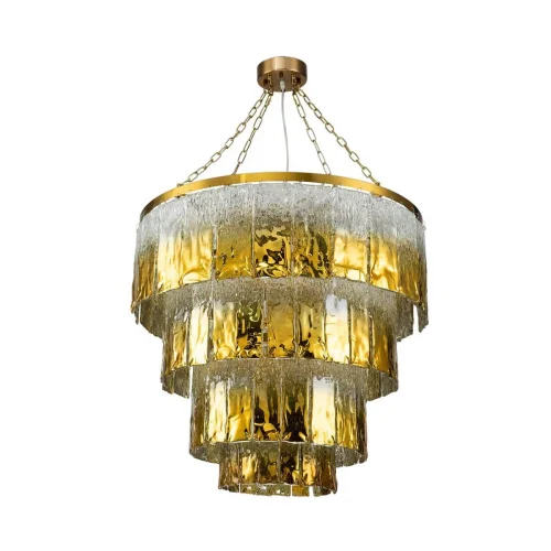 Люстра подвесная Midas 3017-12P Favourite золотая на 12 ламп, основание золотое в стиле современный  фото 2