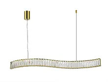 Светильник подвесной LED 8243/90 gold NEW Newport прозрачный 1 лампа, основание золотое в стиле американский современный классический линейный