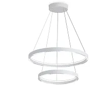 Люстра подвесная FL5862 Ambrella light белая на 1 лампу, основание белое в стиле современный хай-тек кольца Люстра подвесная FL5862 Ambrella light белая на 1 лампу, основание белое в стиле современный хай-тек кольца