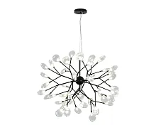 Люстра подвесная Ветта 07521-45,19(21) Kink Light прозрачная на 45 ламп, основание чёрное в стиле современный флористика ветви