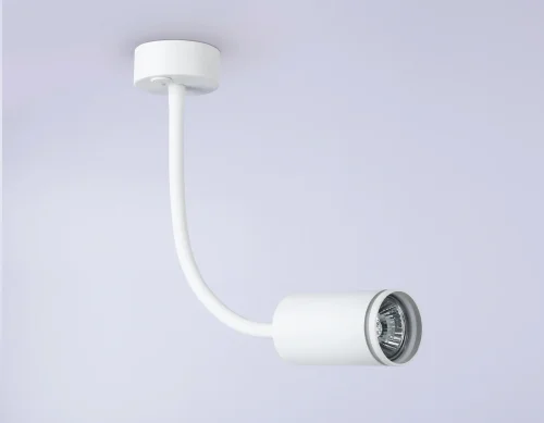 Бра с выключателем FW2469 Ambrella light белый на 1 лампа, основание белое в стиле современный хай-тек гибкая ножка для чтения фото 5