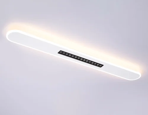 Светильник потолочный LED FL51445 Ambrella light белый 1 лампа, основание белое в стиле современный хай-тек линейный фото 4