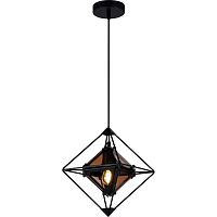 Светильник подвесной Grane 3001/82/01P Stilfort чёрный коричневый 1 лампа, основание чёрное в стиле лофт 