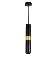 Светильник подвесной Mireil APL.607.06.01 Aployt чёрный 1 лампа, основание чёрное в стиле современный трубочки