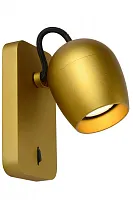 Бра Preston 09927/05/02 Lucide матовый золото 1 лампа, основание матовое золото в стиле современный 