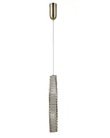 Светильник подвесной LED Asti V10725-PL Moderli прозрачный 1 лампа, основание золотое в стиле современный классический 