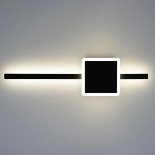 Бра с выключателем LED Стиг CL203401 Citilux чёрный на 1 лампа, основание чёрное в стиле хай-тек современный отражённый свет фото 4