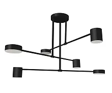 Люстра потолочная LED Мекли 07649-6A,19 Kink Light чёрная на 6 ламп, основание чёрное в стиле хай-тек современный 
