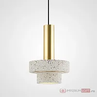 Светильник подвесной CADIS Тераццо 140587-26 ImperiumLoft белый 1 лампа, основание золотое в стиле современный 