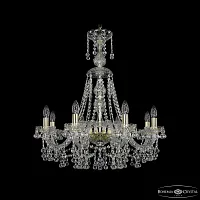 Люстра подвесная 1409/8/240/XL-75 G Bohemia Ivele Crystal без плафона на 8 ламп, основание золотое в стиле классический sp