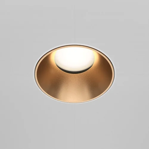 Светильник точечный Share DL051-U-2WMG Maytoni белый золотой 1 лампа, основание белое в стиле современный хай-тек для затирки фото 5