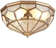 Люстра потолочная Leoni APL.625.07.04 Aployt прозрачная на 4 лампы, основание бронзовое в стиле классический 