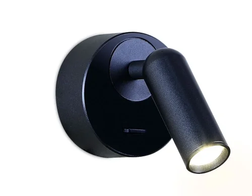 Бра с выключателем LED Wallers Wall FW281 Ambrella light чёрный на 1 лампа, основание чёрное в стиле хай-тек современный 