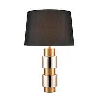 Настольная лампа Rome VL5754N01 Vele Luce чёрная 1 лампа, основание золотое латунь металл в стиле классический современный 
