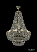 Люстра потолочная хрустальная 19091/H2/55IV G Bohemia Ivele Crystal прозрачная на 12 ламп, основание золотое в стиле классический sp