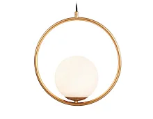 Светильник подвесной TR2594 Ambrella light белый 1 лампа, основание золотое в стиле современный 