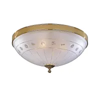 Люстра потолочная  PL 4750/4 Reccagni Angelo белая на 4 лампы, основание золотое в стиле классический 