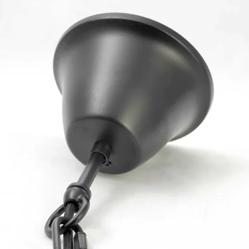 Люстра подвесная лофт LSP-9300 Lussole без плафона на 8 ламп, основание чёрное в стиле лофт  фото 5