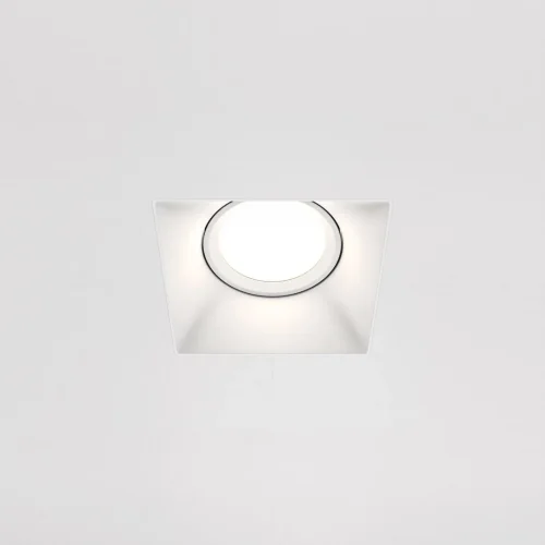 Светильник точечный Dot DL042-01-SQ-W Maytoni белый 1 лампа, основание белое в стиле современный для затирки фото 5
