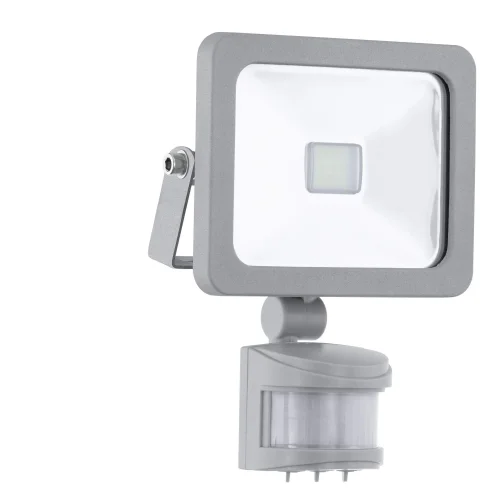 Настенный светильник LED с датчиком движения FAEDO 1 95407 Eglo уличный IP44 серебряный серый 1 лампа, плафон прозрачный в стиле современный LED