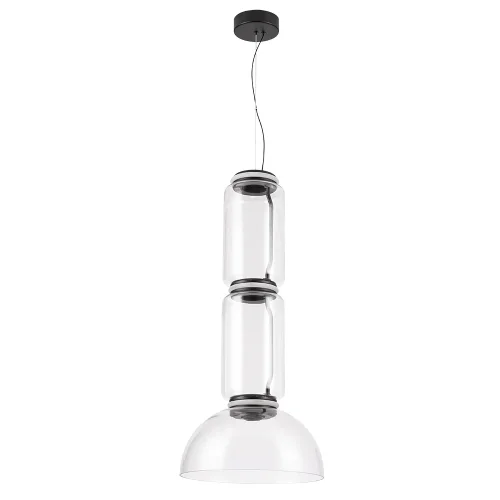 Светильник подвесной LED Trumpet 1242/06 SP-24 Divinare прозрачный 1 лампа, основание чёрное в стиле современный 