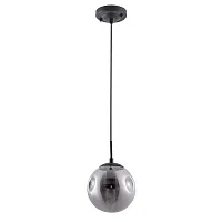 Светильник подвесной Tureis A9915SP-1BK Arte Lamp серый чёрный 1 лампа, основание чёрное в стиле современный 