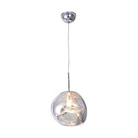 Светильник подвесной Tramonto VL1663P01 Vele Luce серебряный прозрачный 1 лампа, основание хром в стиле хай-тек выдувное