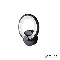 Бра LED Ring A001/1 BK iLedex чёрный 1 лампа, основание чёрное в стиле хай-тек современный кольца