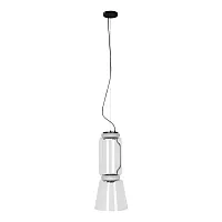 Светильник подвесной LED Noctambule 10193/S LOFT IT прозрачный 2 лампы, основание чёрное в стиле современный 
