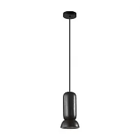 Светильник подвесной Kerama 5054/1D Odeon Light чёрный 1 лампа, основание чёрное в стиле современный трубочки