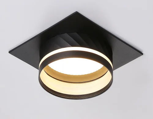 Светильник точечный TN5222 Ambrella light чёрный 1 лампа, основание чёрное в стиле современный хай-тек квадратный фото 3