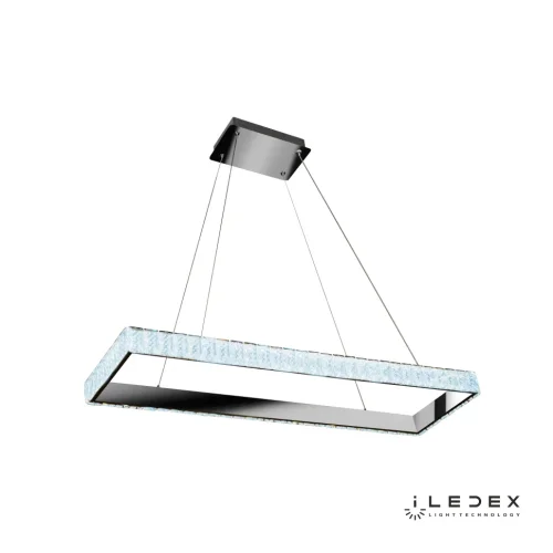 Светильник подвесной LED с пультом Crystal ice MD7212-40B CR iLedex прозрачный 1 лампа, основание хром в стиле современный хай-тек с пультом квадраты фото 3